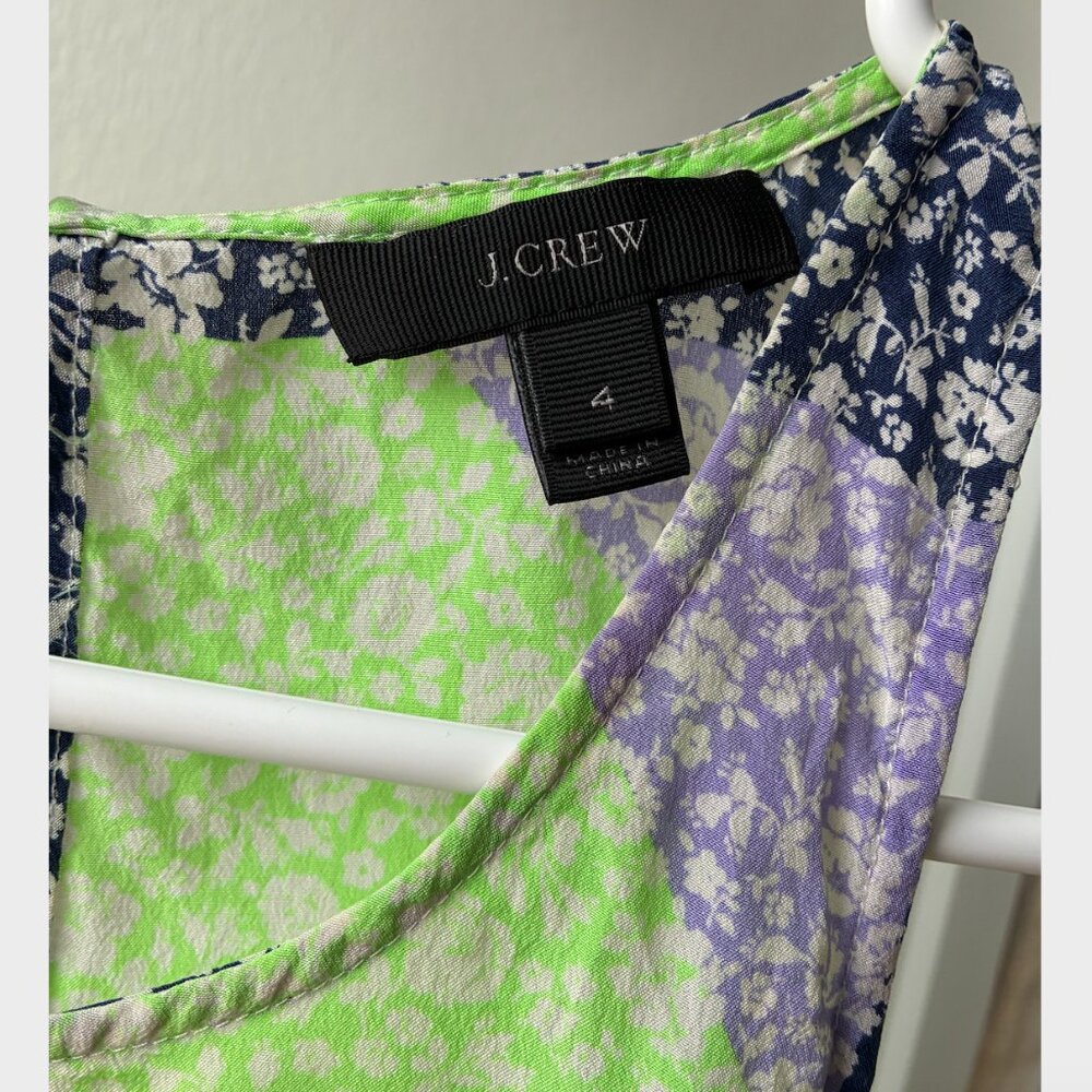 J. Crew Colorblock/Patchwork Windowpane Ditsy Flo… - image 3